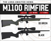 HOWA 1100 22LR 18INCH SEMI GLOSS THREAD WITH TAC SYN STOCK+MOUNTS