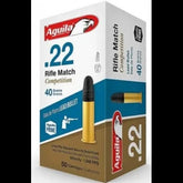 Aguila .22LR Rifle Match 40g STD Lead SP 1080FPS- 50 Box