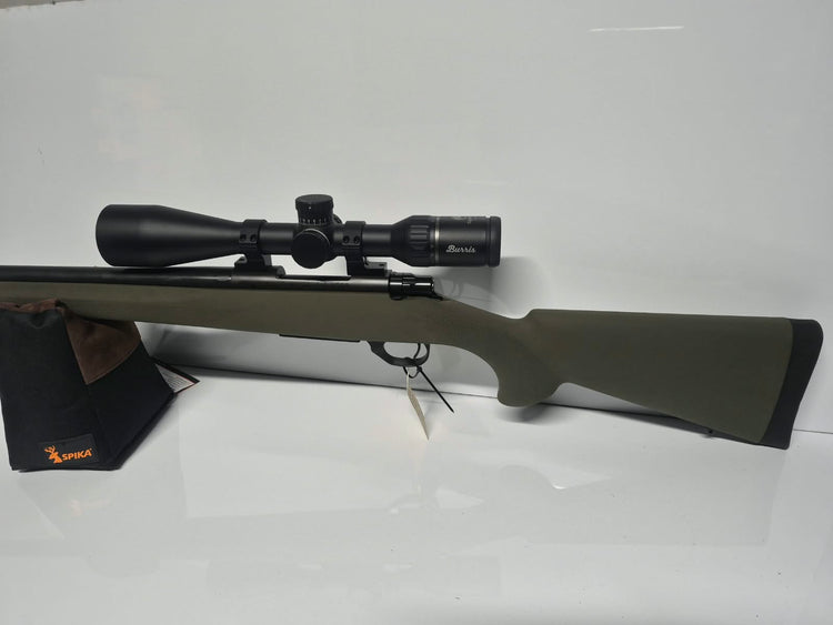 Howa 1500 6.5 Creedmoor Hogue (Green Stock) and Burris Signature 5-25x50 Scope Package