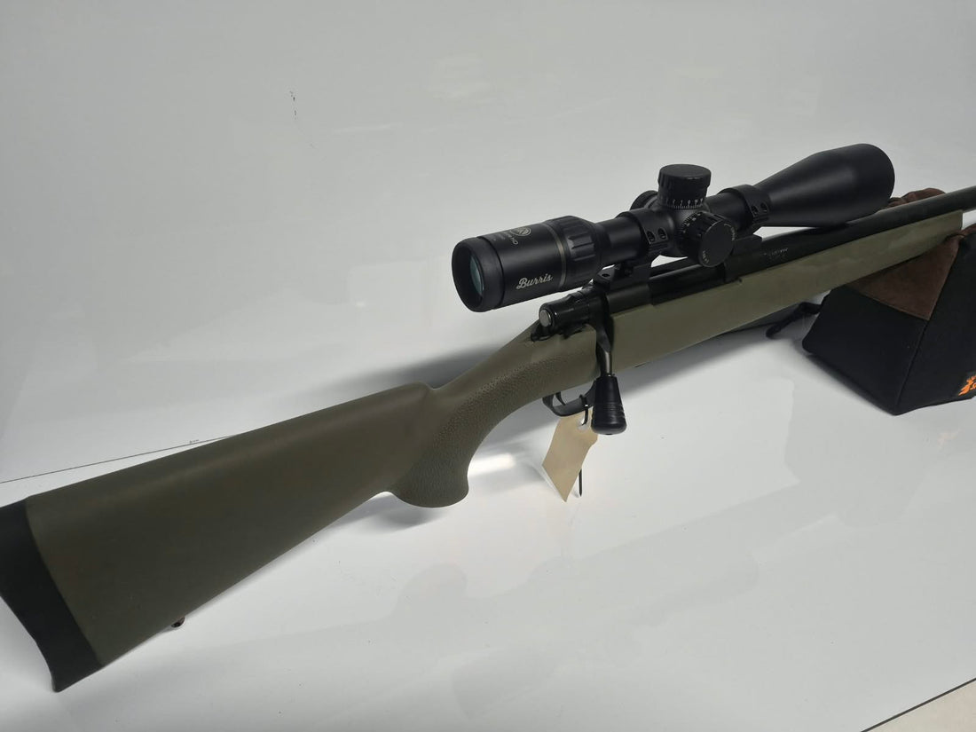 Howa 1500 6.5 Creedmoor Hogue (Green Stock) and Burris Signature 5-25x50 Scope Package