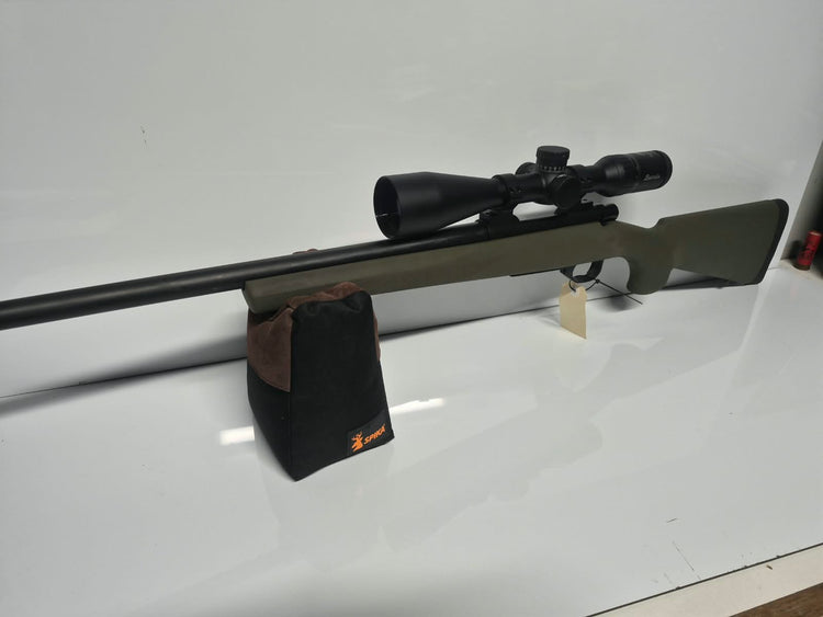 Howa 1500 6.5 Creedmoor Hogue (Green Stock) and Burris Signature 5-25x50 Scope Package