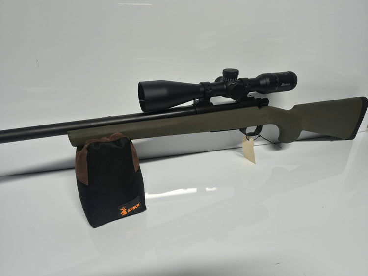 Howa 1500 6.5 Creedmoor Hogue (Green Stock) and Burris Signature 5-25x50 Scope Package