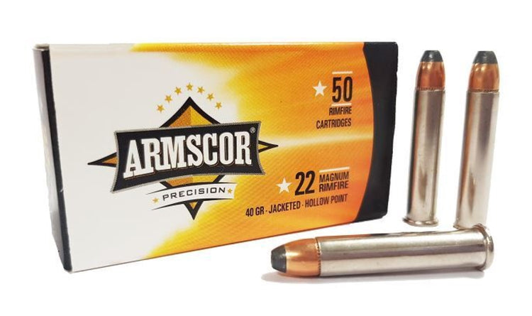 ARMSCOR Cal. 22 Magnum RX High Velocity HP 40gr Pkt 50