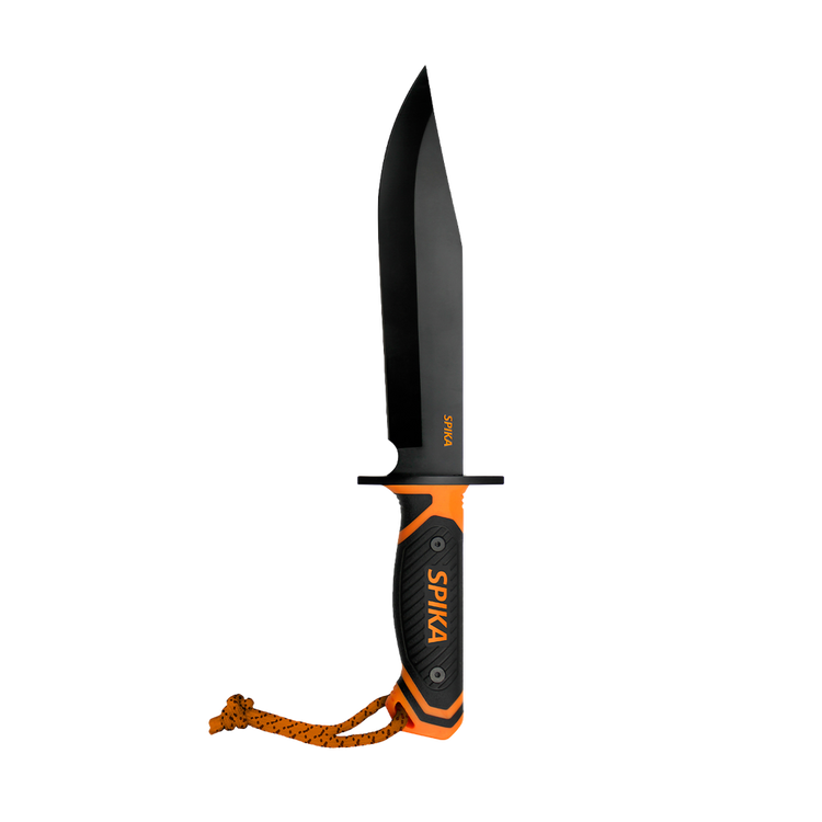 Spika Command Bowie Knife 8.5 420 Steel Blade Rubberized Synthetic Handle